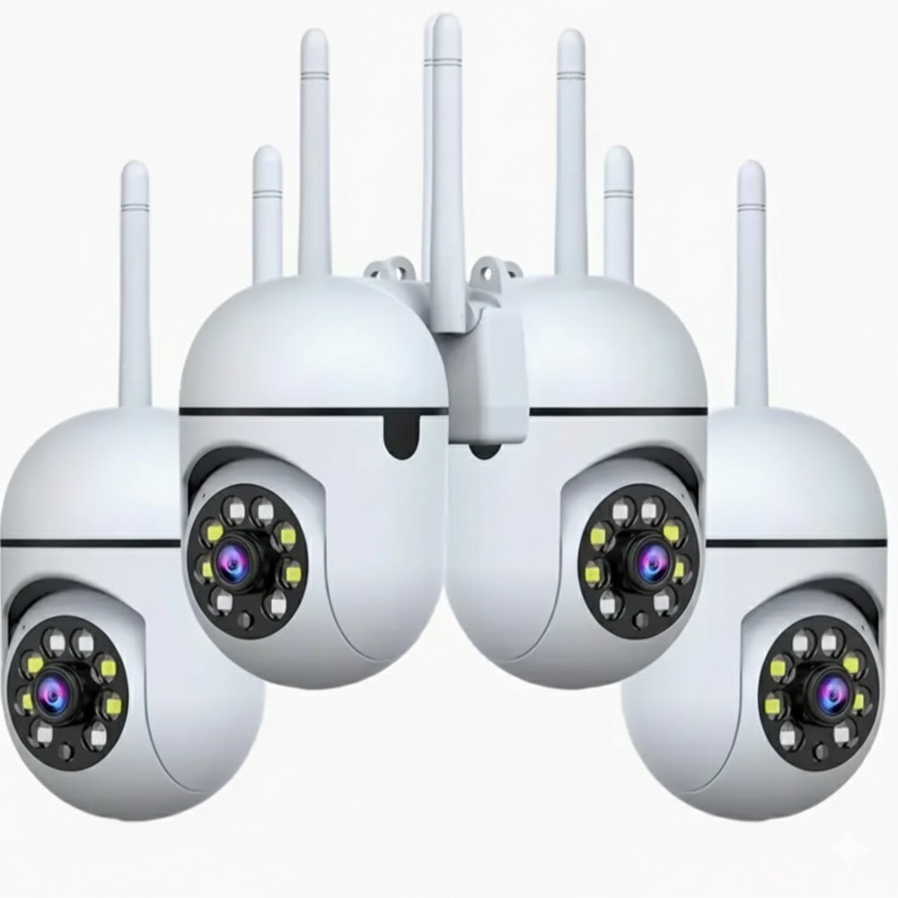 White Security Camera Set